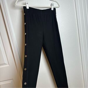 Maje Black Pants with Silver Button Detail